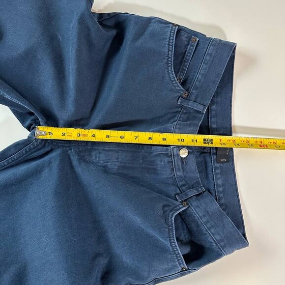 ASOS Design Men's 36x36 Tall Solid Grayish Blue Colored Denim Button Fly Jeans - Picture 8 of 9